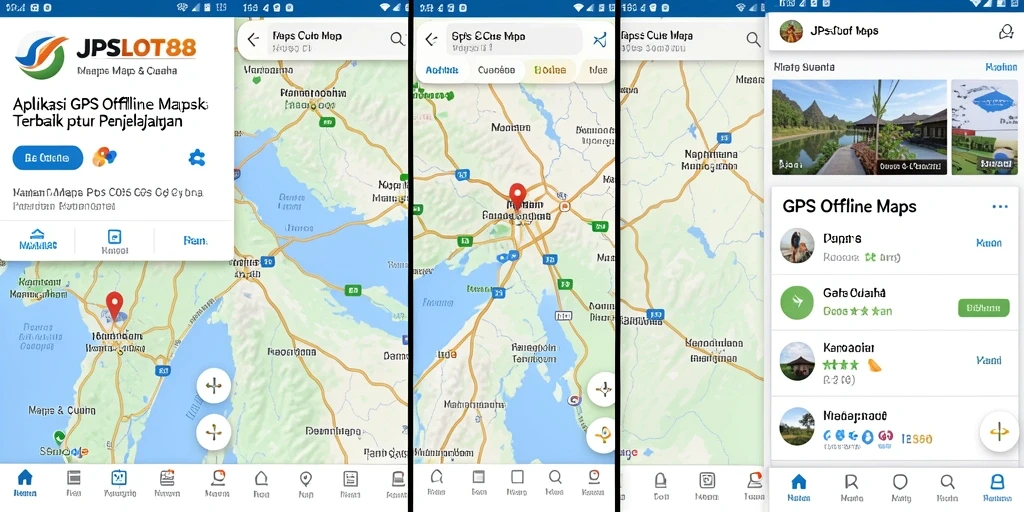 Antarmuka pengguna JPSLOT88 menampilkan peta GPS Offline yang intuitif dan informatif.
