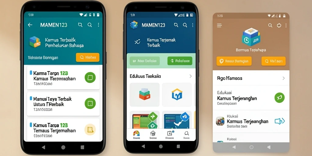 Tampilan antarmuka pengguna MAMEN123 yang sederhana dan fungsional.