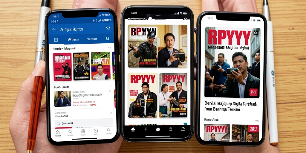 Tampilan antarmuka RPYYY yang menarik dan modern untuk Majalah Digital.