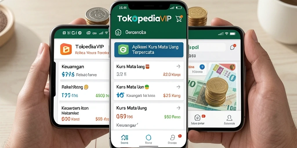 Tampilan antarmuka utama TOKOPEDIAVIP yang sederhana dan informatif.